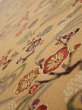 Photo4: 1F03z80  Japanese Kimono Silk  FABRIC Plum blossom Ochre 63.8x14.8 (4)
