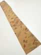 Photo5: 1F08z40  Japanese Kimono Silk  FABRIC Plum blossom Ochre 58.3x7.3 (5)