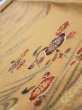 Photo4: 1F09z50  Japanese Kimono Silk  FABRIC Plum blossom Ochre 82.7x7.3 (4)