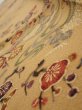 Photo5: 1F10z20  Japanese Kimono Silk  FABRIC Plum blossom Ochre 33.9x7.3 (5)