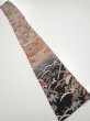Photo5: 1F07z50  Japanese Kimono Silk  FABRIC Flowers Brown-Gray 63.8x7.1 (5)