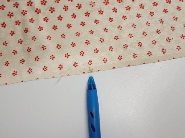 Photo7: 1F03z60  Japanese Kimono Silk  FABRIC Plum blossom Off-white 50.8x14.2 (7)