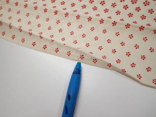 Photo6: 1F05z80  Japanese Kimono Silk  FABRIC Plum blossom Off-white 61.4x14.2 (6)