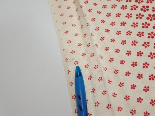 Photo8: 1F05z80  Japanese Kimono Silk  FABRIC Plum blossom Off-white 61.4x14.2 (8)