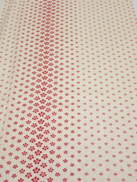 Photo1: 1F06z80  Japanese Kimono Silk  FABRIC Plum blossom Off-white 61.4x14.2 (1)