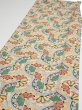 Photo3: 1F04z90  Japanese Kimono Silk  FABRIC Genjiguruma Olive-Gray 62.2x14.4 (3)