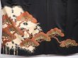Photo5: 6310T01z1570 Vintage Japanese Kimono Silk TOMESODE Pine Black (5)