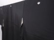 Photo2: 6310T03z1500 Vintage Japanese Kimono Silk TOMESODE Tree Black (2)