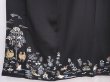 Photo6: 6310T03z1500 Vintage Japanese Kimono Silk TOMESODE Tree Black (6)