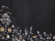 Photo8: 6310T03z1500 Vintage Japanese Kimono Silk TOMESODE Tree Black (8)