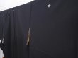 Photo2: 6310T05z1770 Vintage Japanese Kimono Silk TOMESODE Mountain Black (2)