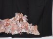 Photo7: 6310T06z1390  Japanese Kimono Silk TOMESODE Royal cart Black (7)
