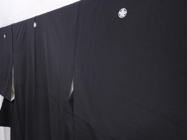 Photo2: 6310T07z1440  Japanese Kimono Silk TOMESODE Kimono Black (2)