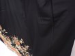 Photo4: 6310T08z1440  Japanese Kimono Silk TOMESODE Peony Black (4)