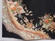 Photo6: 6310T08z1440  Japanese Kimono Silk TOMESODE Peony Black (6)