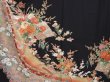 Photo8: 6310T08z1440  Japanese Kimono Silk TOMESODE Peony Black (8)