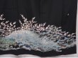 Photo7: 6312T02z1300  Japanese Kimono Silk Artist work TOMESODE Yu-zen Black (7)