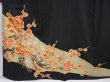 Photo5: 6312T04z1460 Vintage Japanese Kimono Silk TOMESODE Plum branch Black (5)