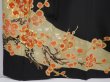 Photo6: 6312T04z1460 Vintage Japanese Kimono Silk TOMESODE Plum branch Black (6)