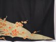 Photo7: 6312T04z1460 Vintage Japanese Kimono Silk TOMESODE Plum branch Black (7)
