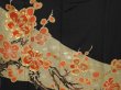 Photo8: 6312T04z1460 Vintage Japanese Kimono Silk TOMESODE Plum branch Black (8)