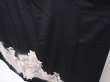 Photo4: 6312T08z1230 Vintage Japanese Kimono Silk TOMESODE Peony Black (4)