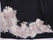 Photo5: 6312T08z1230 Vintage Japanese Kimono Silk TOMESODE Peony Black (5)
