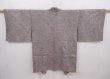 Photo1: 6313T04z470 Vintage Japanese Kimono Silk SHIBORI HAORI Plain Black (1)