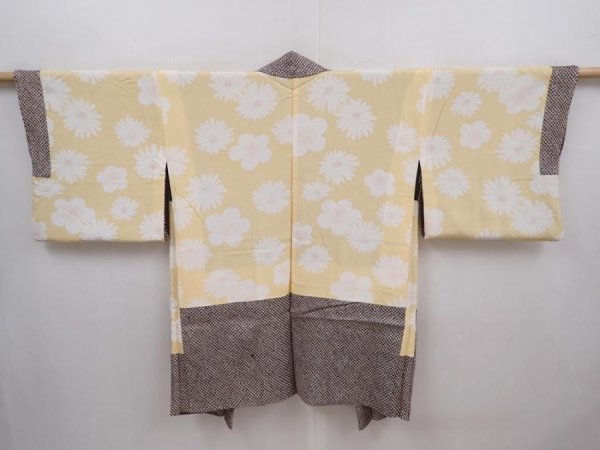 Photo6: 6313T04z470 Vintage Japanese Kimono Silk SHIBORI HAORI Plain Black (6)