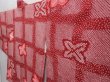Photo2: 6313T05z530 Vintage Japanese Kimono Silk SHIBORI HAORI Flower Dark red (2)