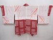 Photo6: 6313T05z530 Vintage Japanese Kimono Silk SHIBORI HAORI Flower Dark red (6)