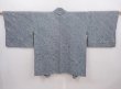 Photo1: 6313T06z530 Vintage Japanese Kimono Silk SHIBORI HAORI  Green-Gray (1)