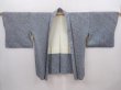 Photo7: 6313T06z530 Vintage Japanese Kimono Silk SHIBORI HAORI  Green-Gray (7)