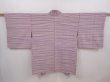 Photo1: 6313T09z520 Vintage Japanese Kimono Silk HAORI  Light purple (1)