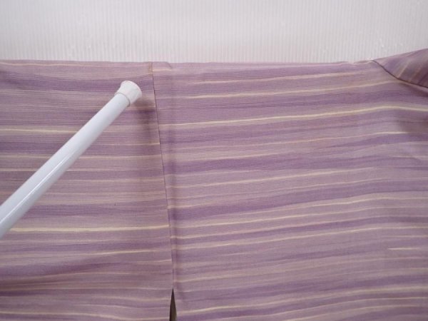 Photo5: 6313T09z520 Vintage Japanese Kimono Silk HAORI  Light purple (5)