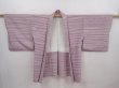 Photo6: 6313T09z520 Vintage Japanese Kimono Silk HAORI  Light purple (6)