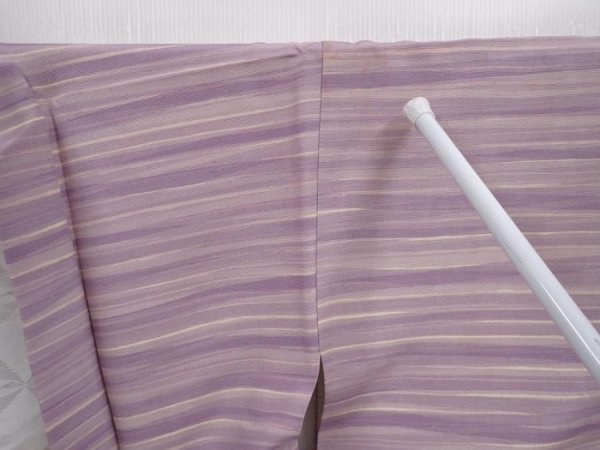 Photo7: 6313T09z520 Vintage Japanese Kimono Silk HAORI  Light purple (7)