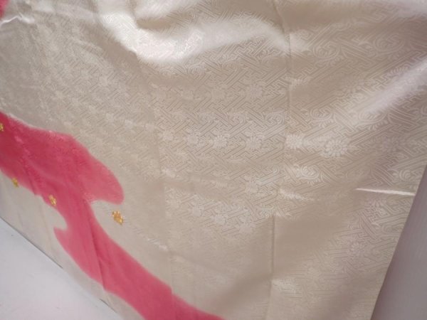 Photo4: 6313T12z770 Vintage Japanese Kimono Silk FURISODE Flower Pink-Purple (4)