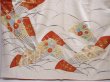 Photo5: 6313T13z1120 Vintage Japanese Kimono Silk FURISODE Folding fan Off-white (5)
