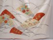 Photo7: 6313T13z1120 Vintage Japanese Kimono Silk FURISODE Folding fan Off-white (7)