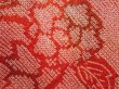 Photo4: 6317T02z410 Vintage Japanese Kimono Silk SHIBORI HAORI Peony Orange-Red (4)