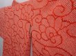 Photo2: 6317T05z540 Vintage Japanese Kimono Silk SHIBORI HAORI  Tomato red (2)
