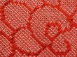 Photo4: 6317T05z540 Vintage Japanese Kimono Silk SHIBORI HAORI  Tomato red (4)