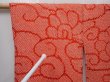 Photo8: 6317T05z540 Vintage Japanese Kimono Silk SHIBORI HAORI  Tomato red (8)