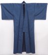 Photo2: 6317T06z970 Vintage Japanese Kimono Silk Men's  Plain Blue-Gray (2)