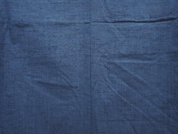 Photo4: 6317T06z970 Vintage Japanese Kimono Silk Men's  Plain Blue-Gray (4)