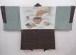Photo1: 6317T07z500 Vintage Japanese Kimono Silk Men's OSHIMA HAORI  Brown-Gray (1)