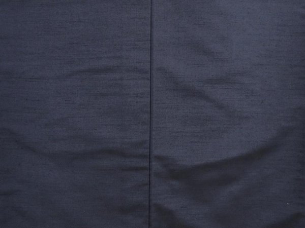 Photo3: 6317T10z1010 Vintage Japanese Kimono Silk Men's  Plain Dark gray (3)