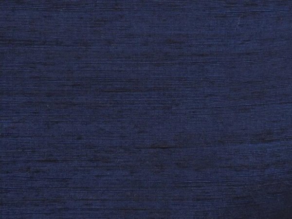 Photo4: 6317T11z910 Vintage Japanese Kimono Silk Men's  Plain Dark navy (4)