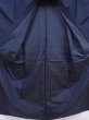 Photo7: 6317T11z910 Vintage Japanese Kimono Silk Men's  Plain Dark navy (7)